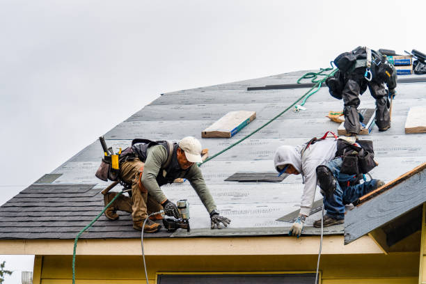 Professional Gutter Installation technician working in Stryker, OH